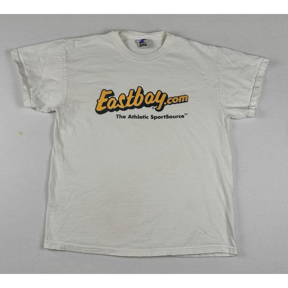 Vintage‎ Eastbay.com T-Shirt L White 2000s The Athletic SportSource Made USA